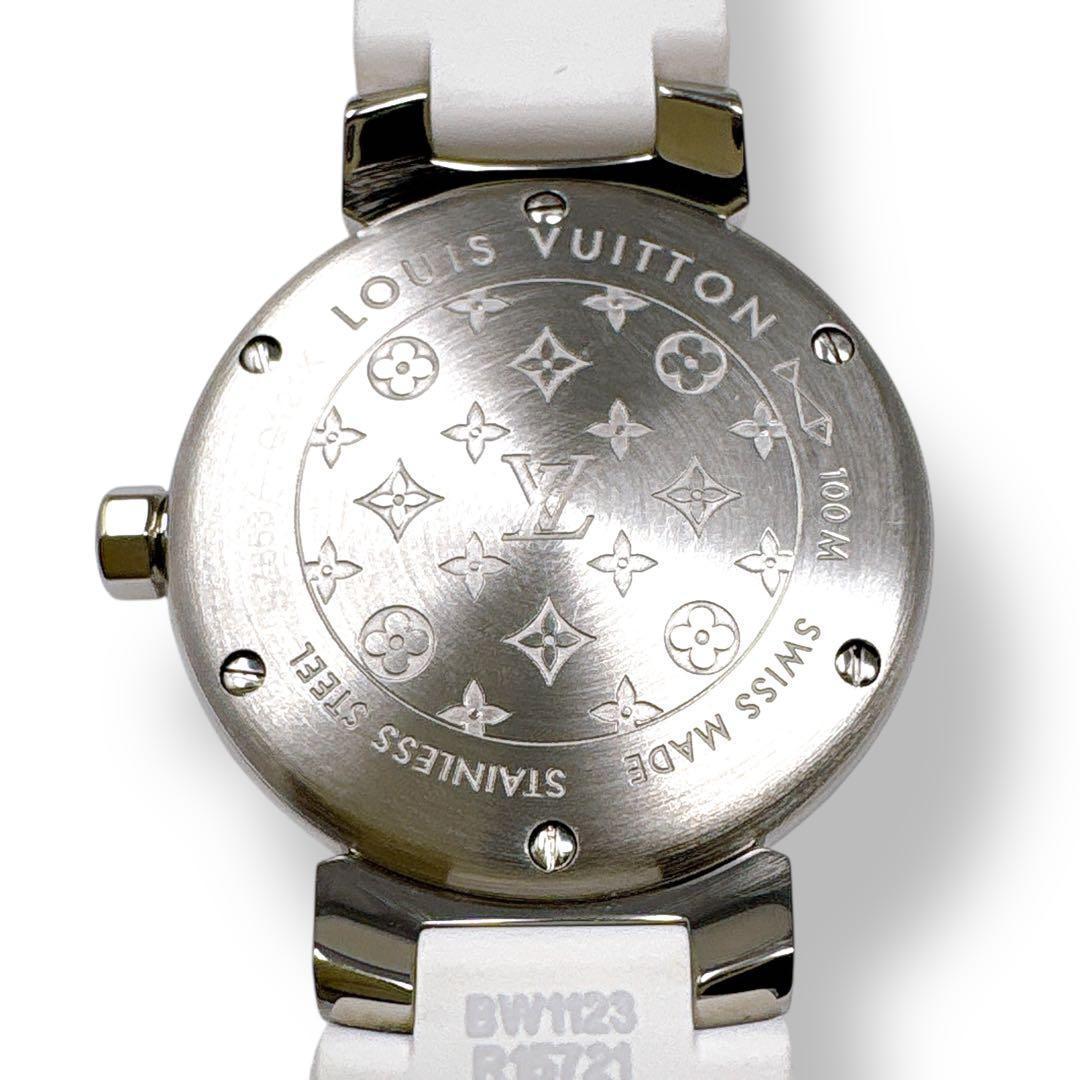 ルイヴィトン タンブール Q121K ラバーベルト レディース 腕時計 ブランド