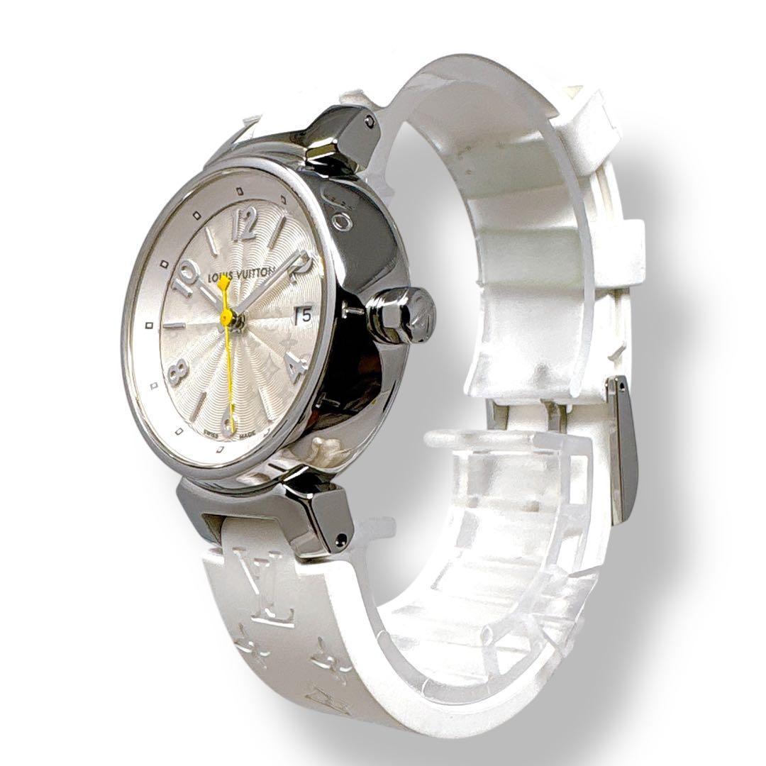 ルイヴィトン タンブール Q121K ラバーベルト レディース 腕時計 ブランド