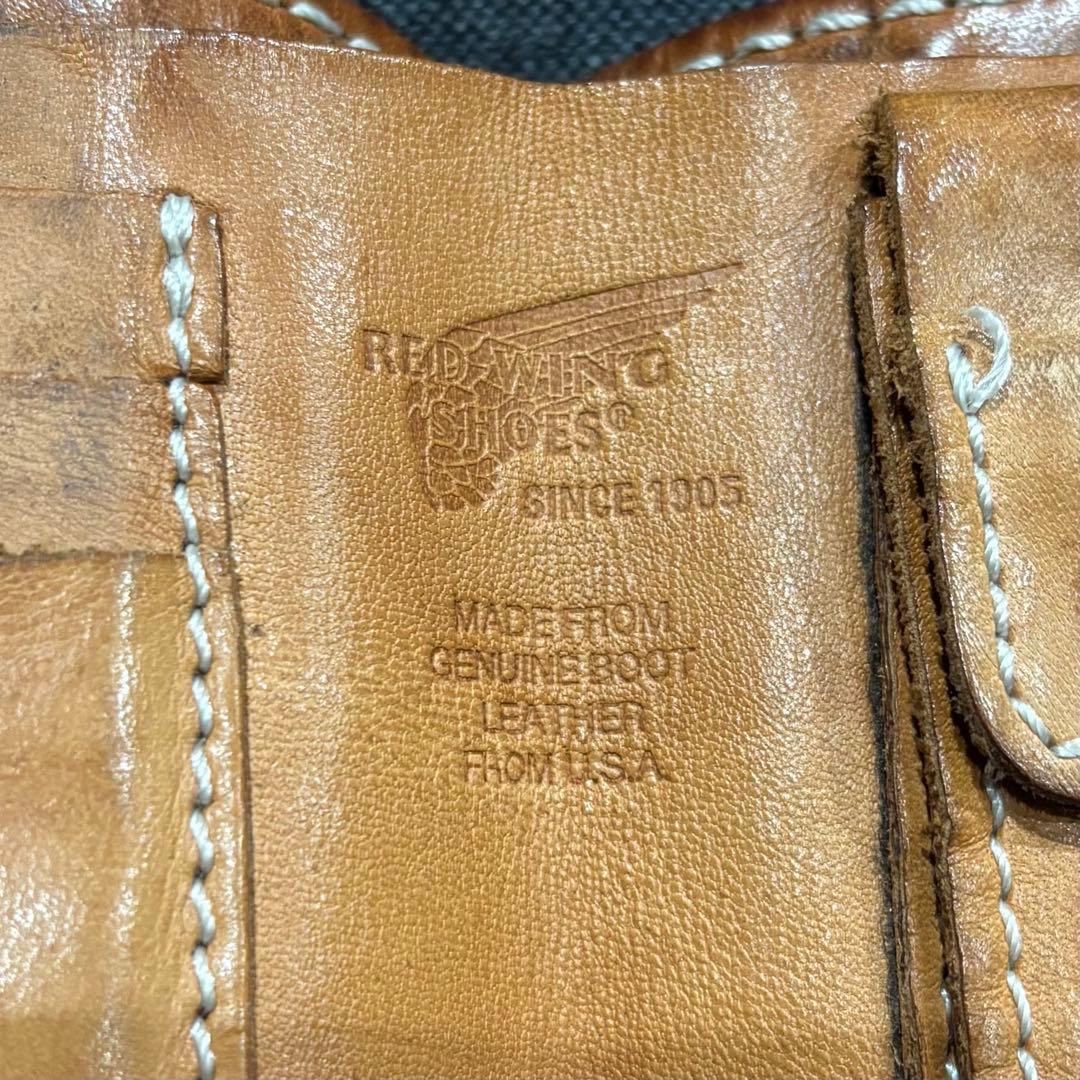 希少 RED WING 二つ折り財布 本革 USAブーツレザー使用（ブラウン）