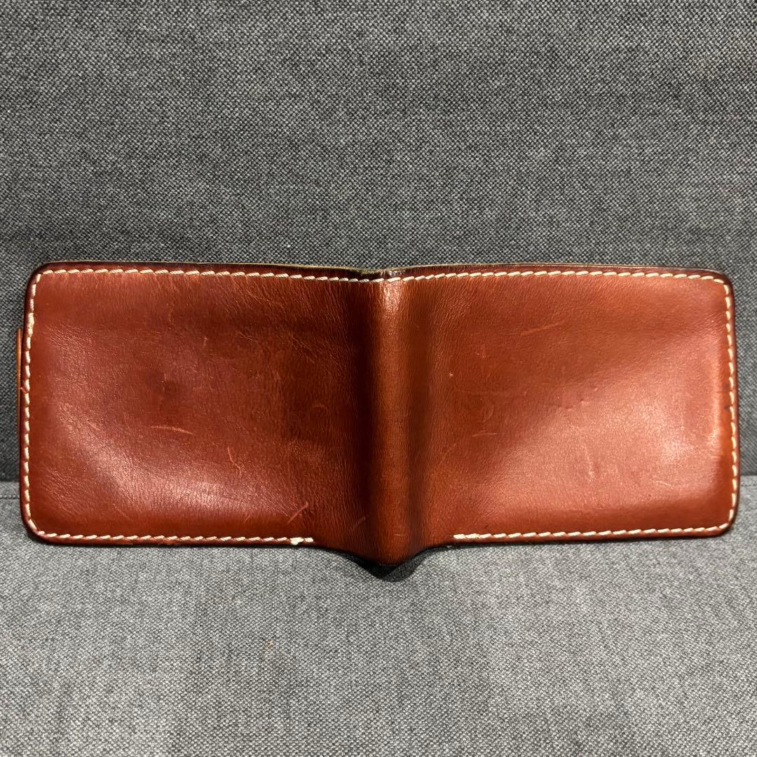希少 RED WING 二つ折り財布 本革 USAブーツレザー使用（ブラウン）