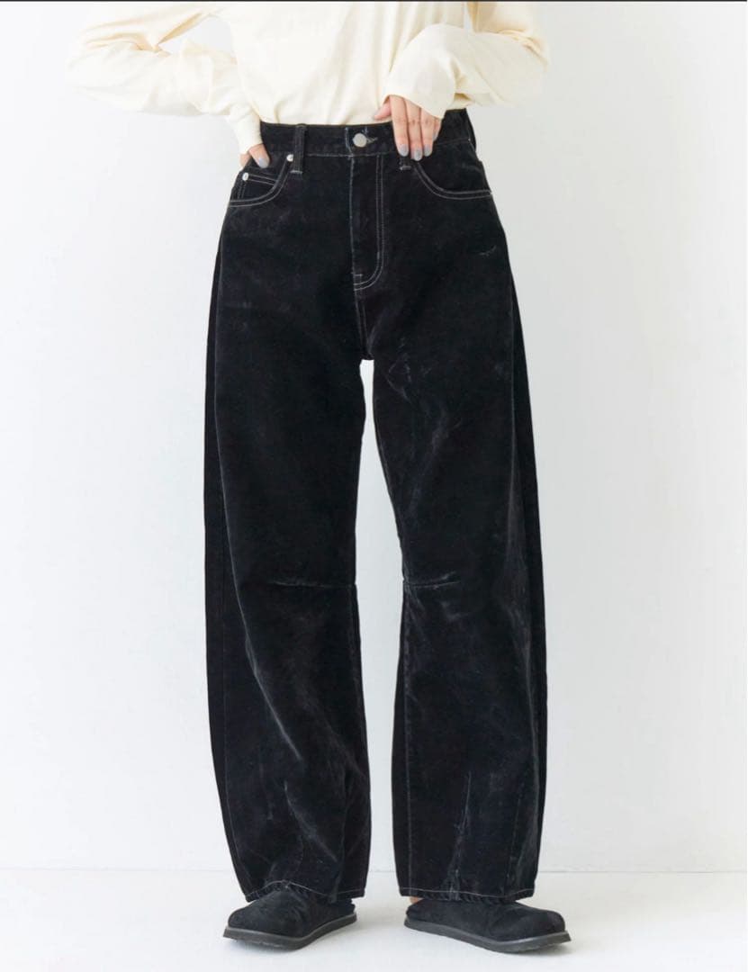 Ungrid フロッキー起毛デニムジャケット&カーブデニム