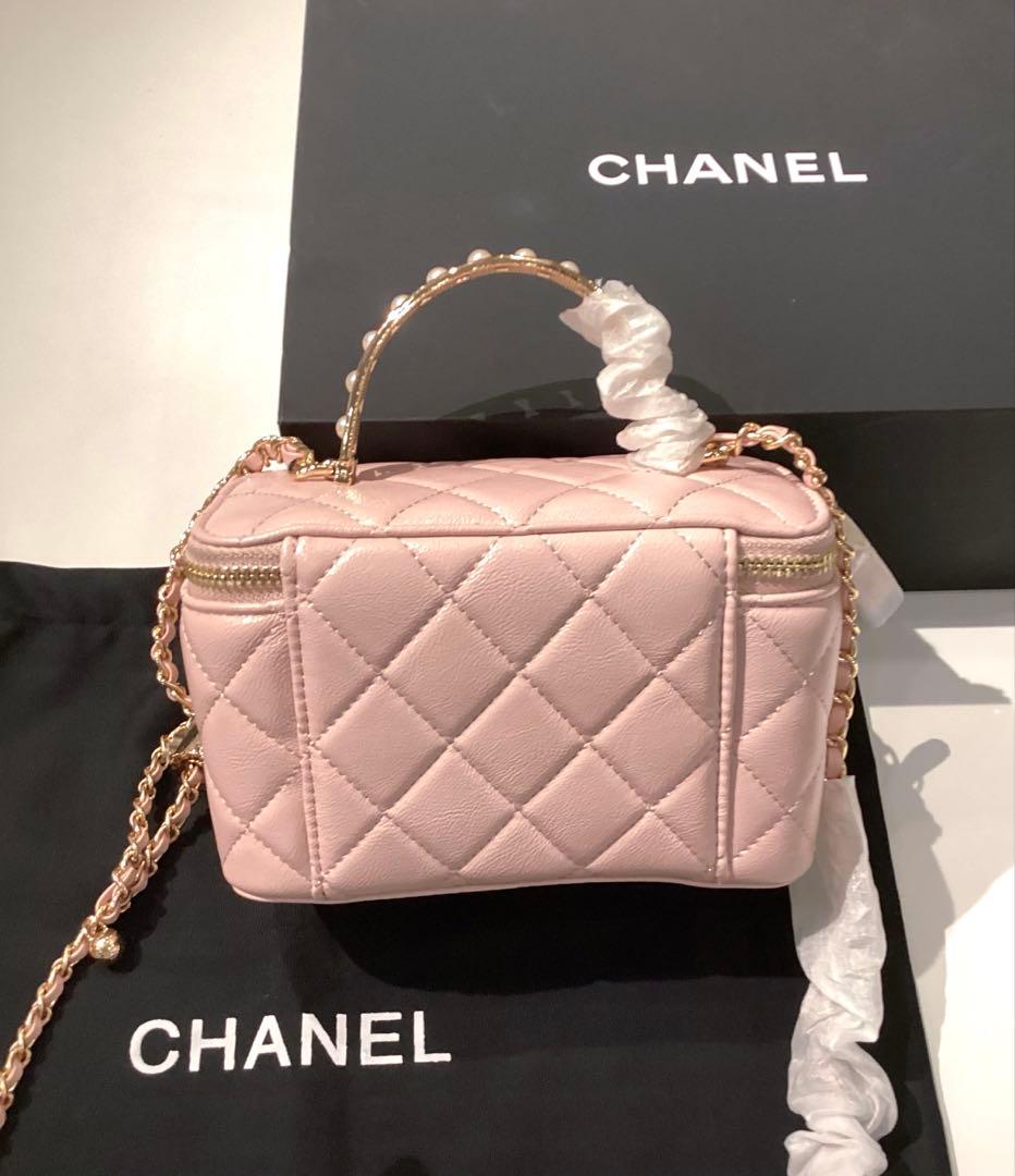 CHANEL パールハンドルバニティチェーンショルダーピンク　ノベルティ