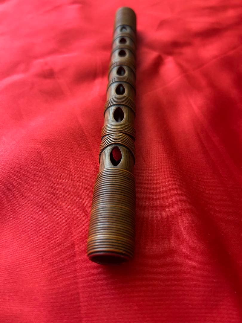 篳篥 煤竹製 籐巻き(雅楽 和楽器 笙 龍笛 能管 神楽笛)