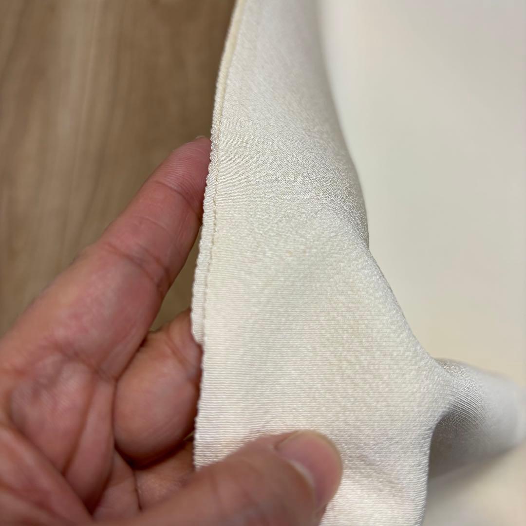 未使用品　浜縮緬　みやびちりめん　縮緬　正絹　反物　着物　和装　白生地　町春草