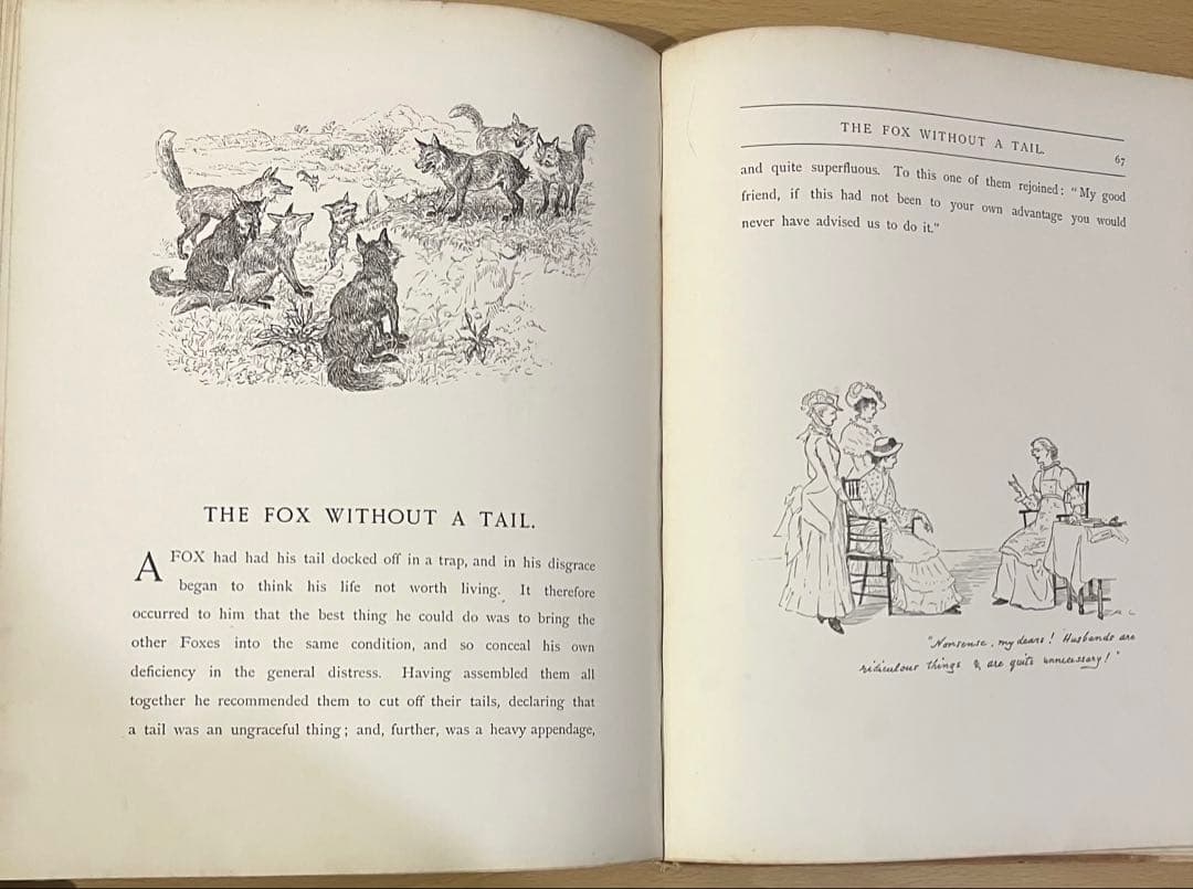 No.428 希少 アンティーク 古書 洋書 絵本 ビクトリア イソップ 童話