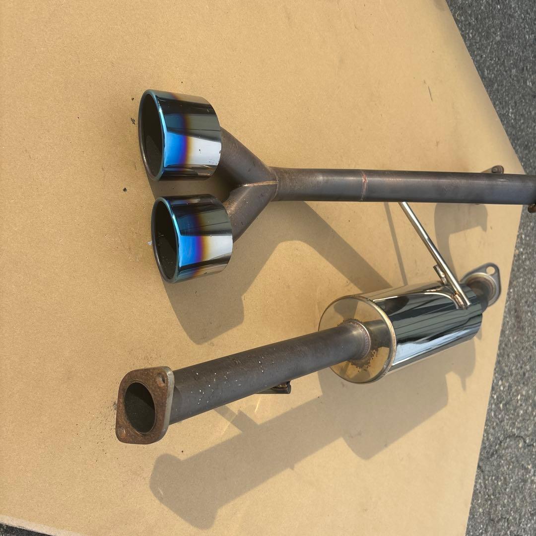 も*様 ステンレス製ポリッシュマフラー デュアルテール