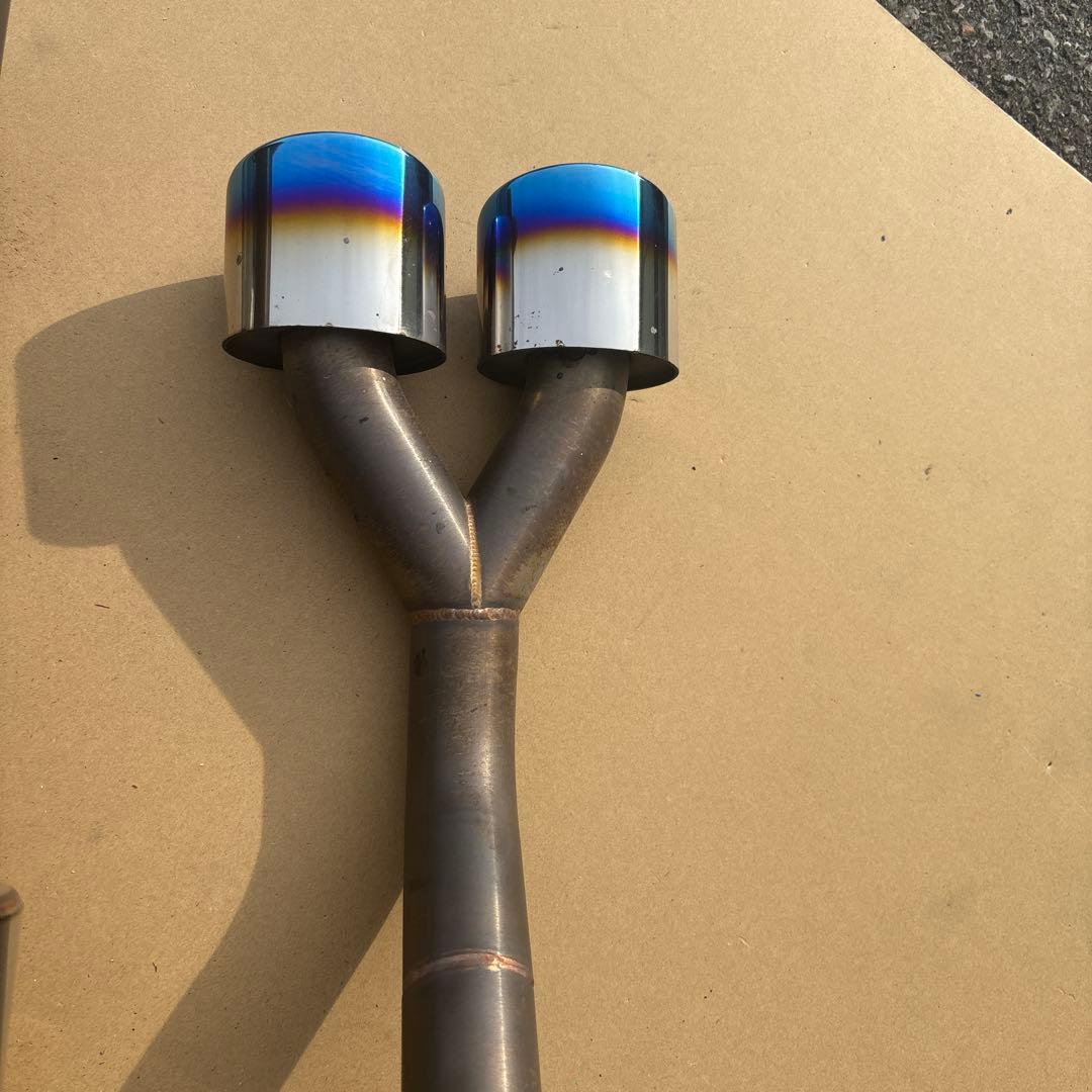 も*様 ステンレス製ポリッシュマフラー デュアルテール