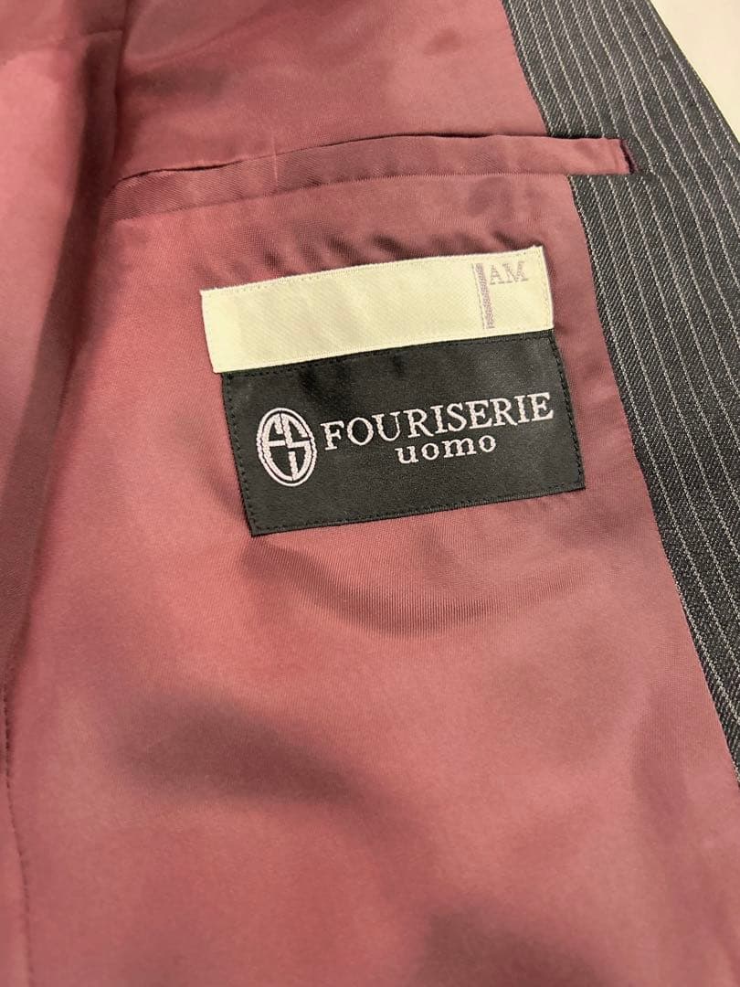 fourisherie uomo 黒ストライプタキシード4点セットサイズAM