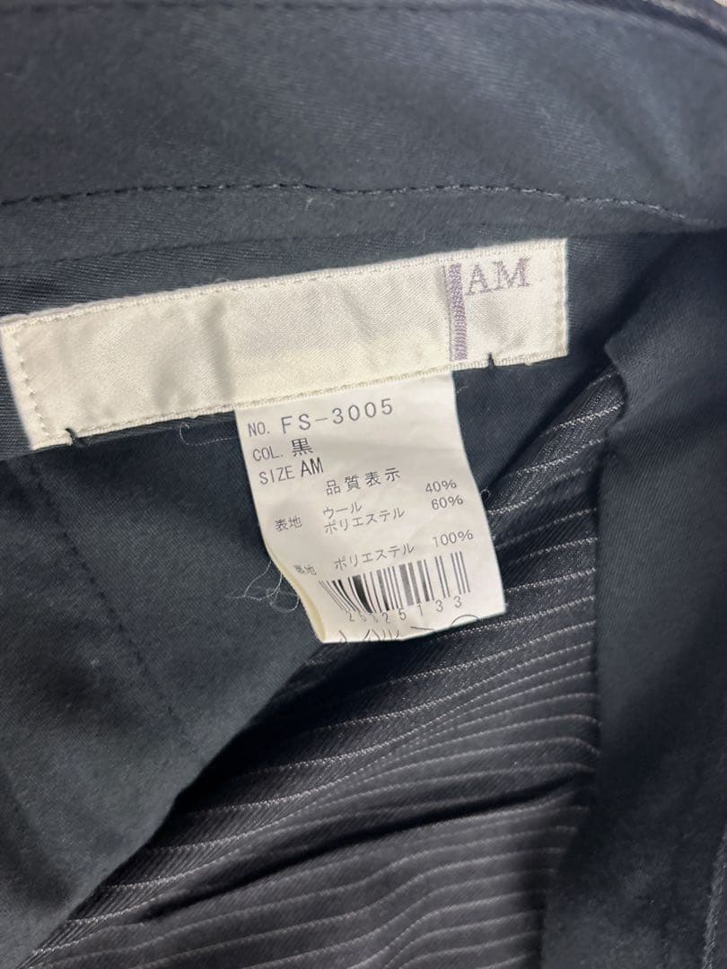 fourisherie uomo 黒ストライプタキシード4点セットサイズAM