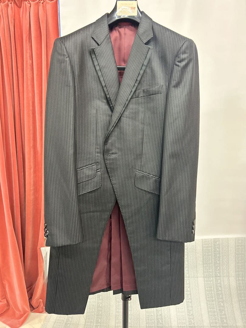 fourisherie uomo 黒ストライプタキシード4点セットサイズAM
