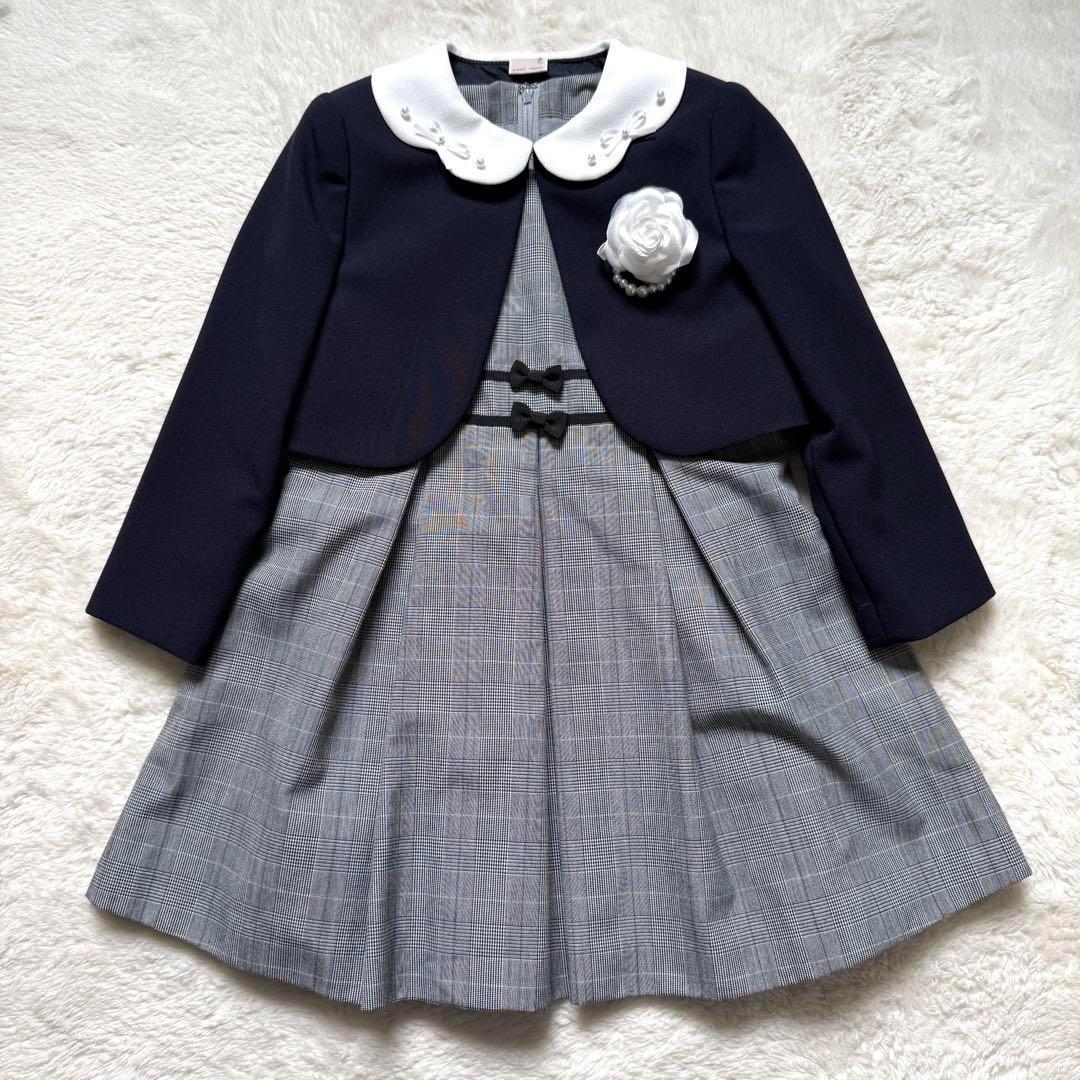 【極美品】プティマイン キッズフォーマル ワンピース 女の子 入学 卒園 110