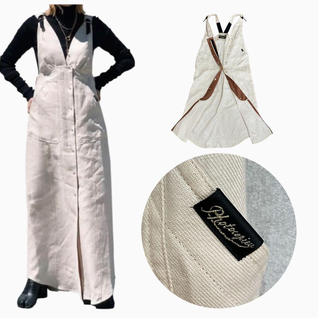 美品　フォトコピュー ジャンパースカート CLAUDE リネン　サロペット