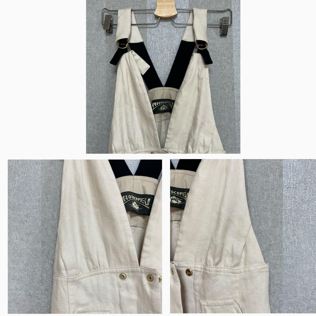 美品　フォトコピュー ジャンパースカート CLAUDE リネン　サロペット