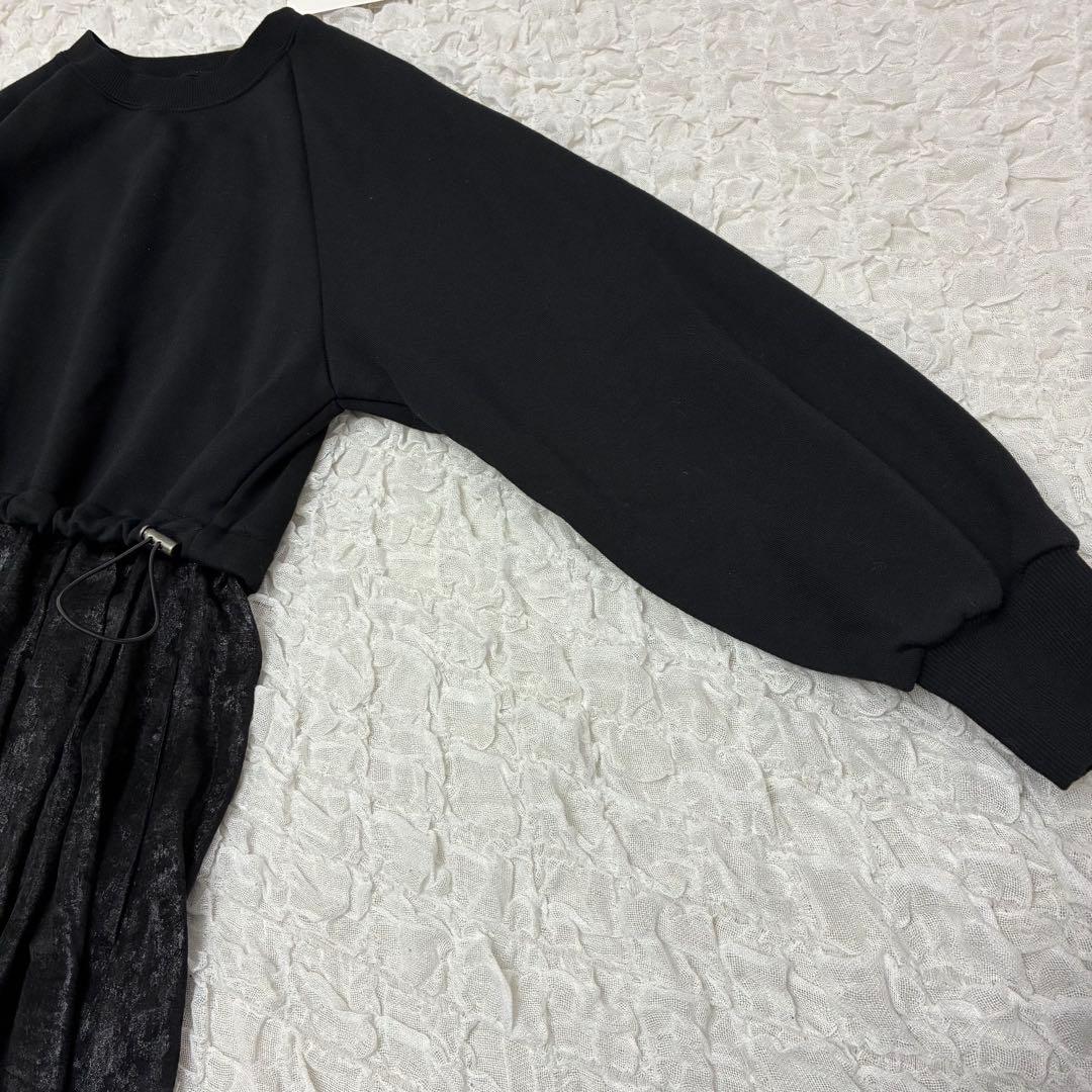 タグ付き 未使用品 プラスオトハ OTOHA 黒 ワンピース ロング ドッキング