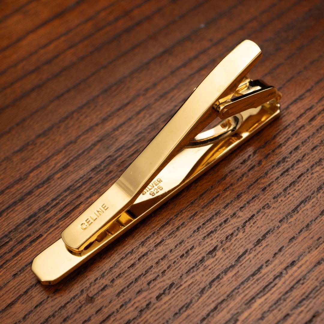 CELINE セリーヌ シルバー925 ネクタイピン マカダム柄