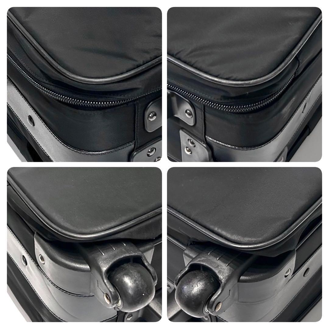 美品　プラダ　キャリーケース　三角ロゴ　サフィアーノ　ナイロン　旅行　ブラック