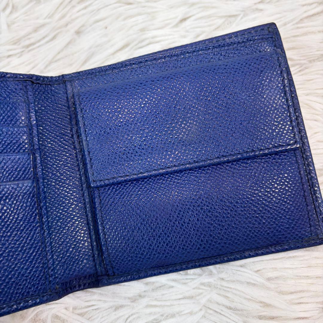美品✨BVLGARI ブルガリ マン 折り財布 ビーゼロワン ブルー