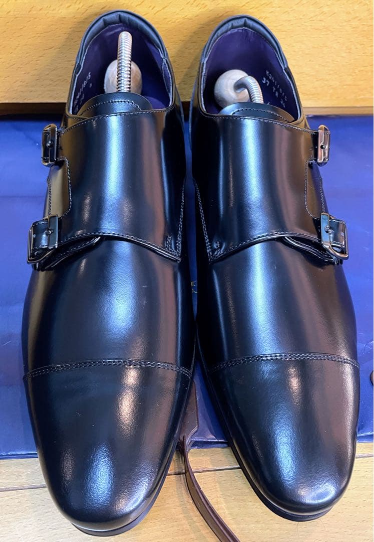 新品最終値下リーガルシューズダブルモンクストラップ靴本革スクラッチタフレザー26