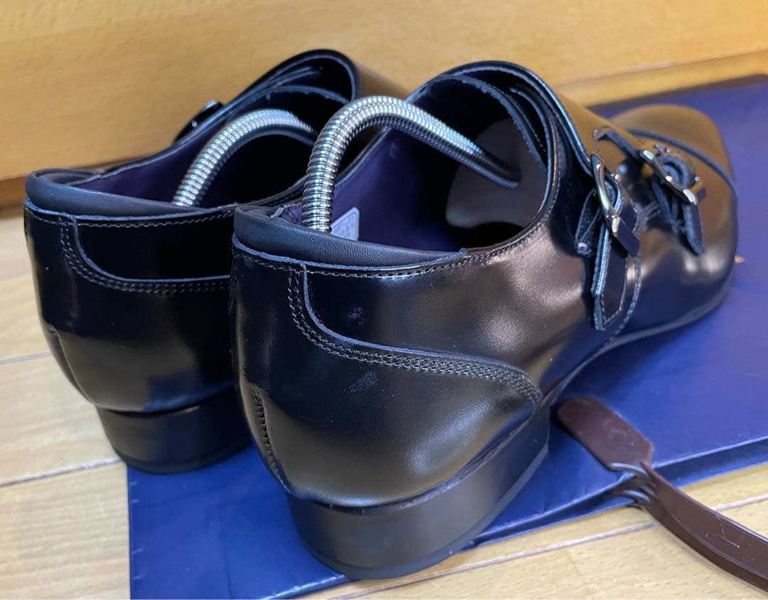 新品最終値下リーガルシューズダブルモンクストラップ靴本革スクラッチタフレザー26
