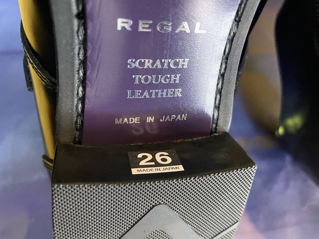 新品最終値下リーガルシューズダブルモンクストラップ靴本革スクラッチタフレザー26