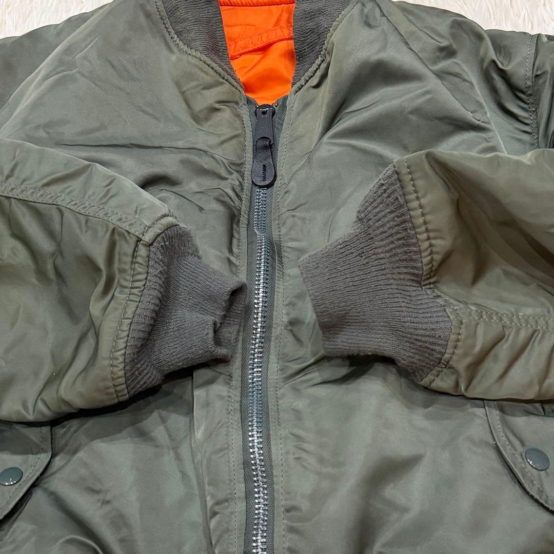 737　アルファインダストリーズ　USA製　L　MA-1　カーキ