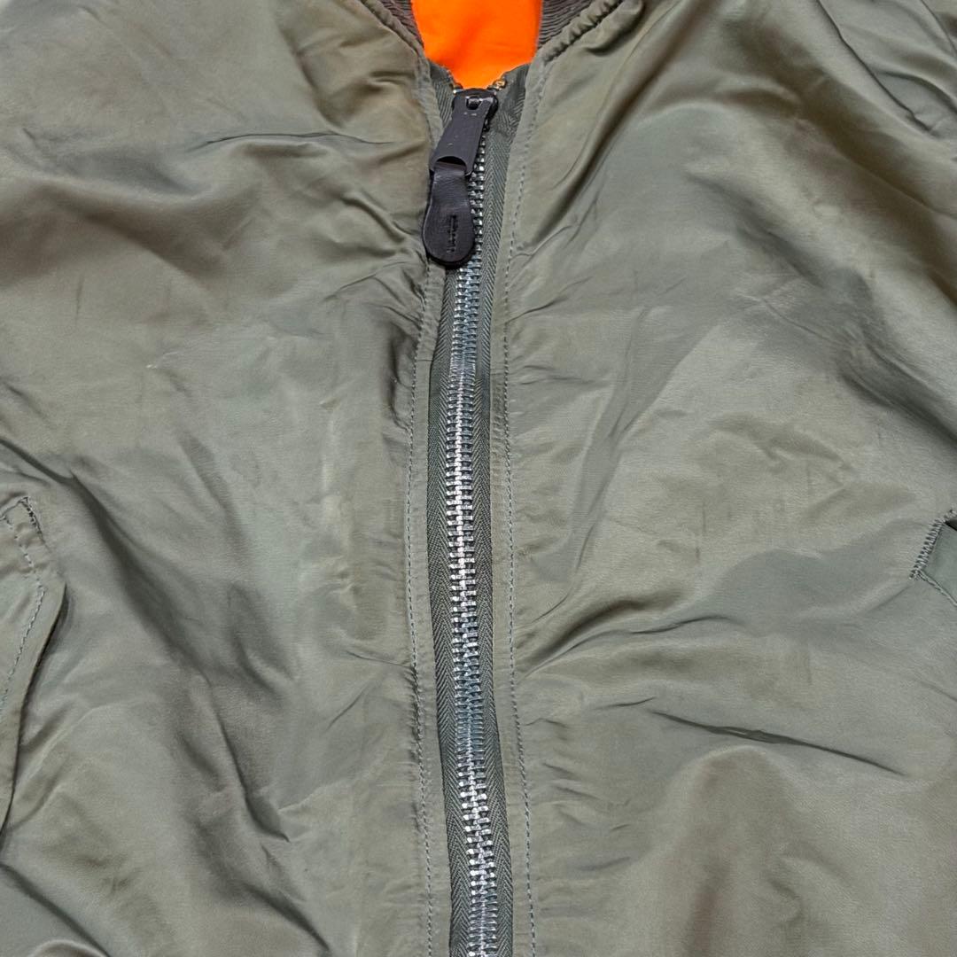 737　アルファインダストリーズ　USA製　L　MA-1　カーキ