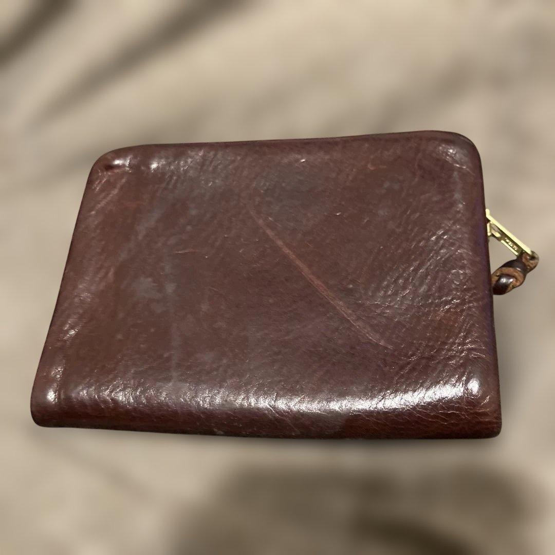 ポーター ソーク ダークブラウン レザー 二つ折り財布