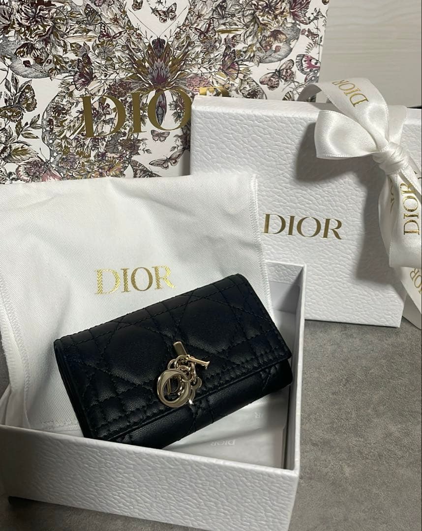 Dior ブラック LADY DIOR キーケース