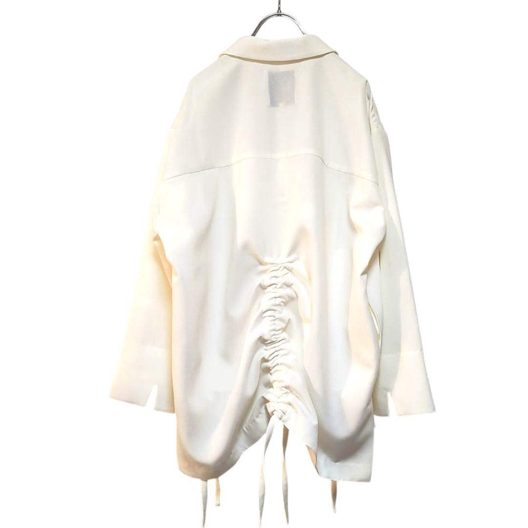 UN3D.　ヘムギャザージャケット　白　アンスリード