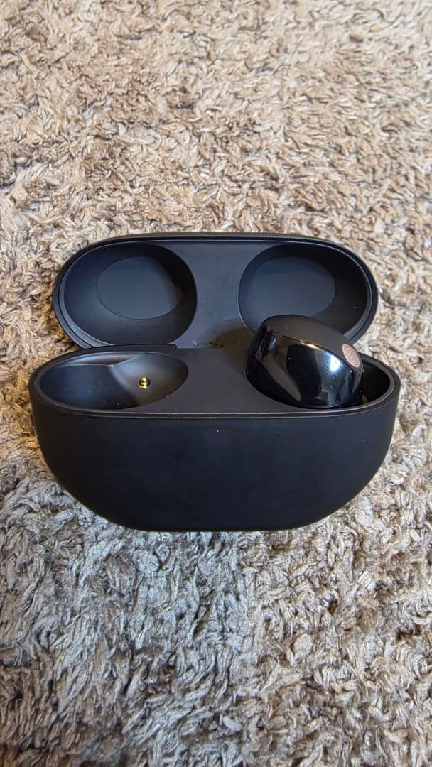 SONY「WF-1000XM5」（黒） 右耳・充電ケース