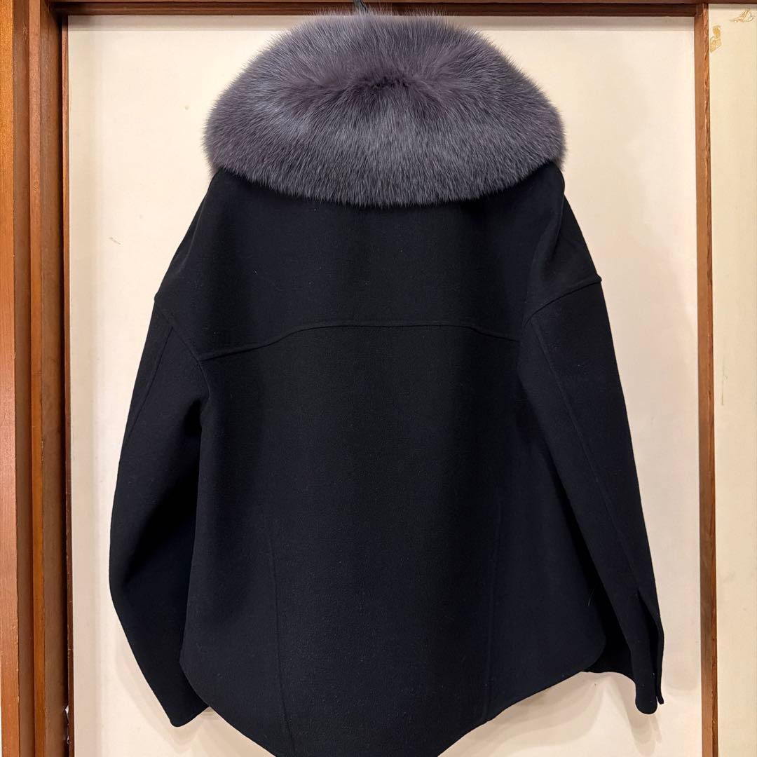 新品未使用 Drawer ウールケヌキファーカラー ジャケット コート 38