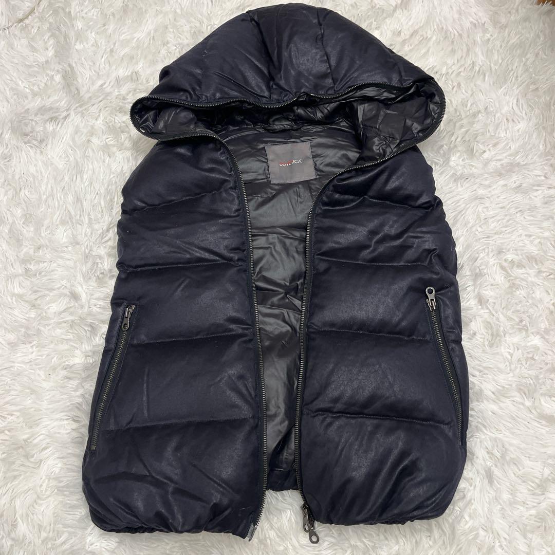 DUVETICA フード付きダウンベスト サイズ40 ブラック