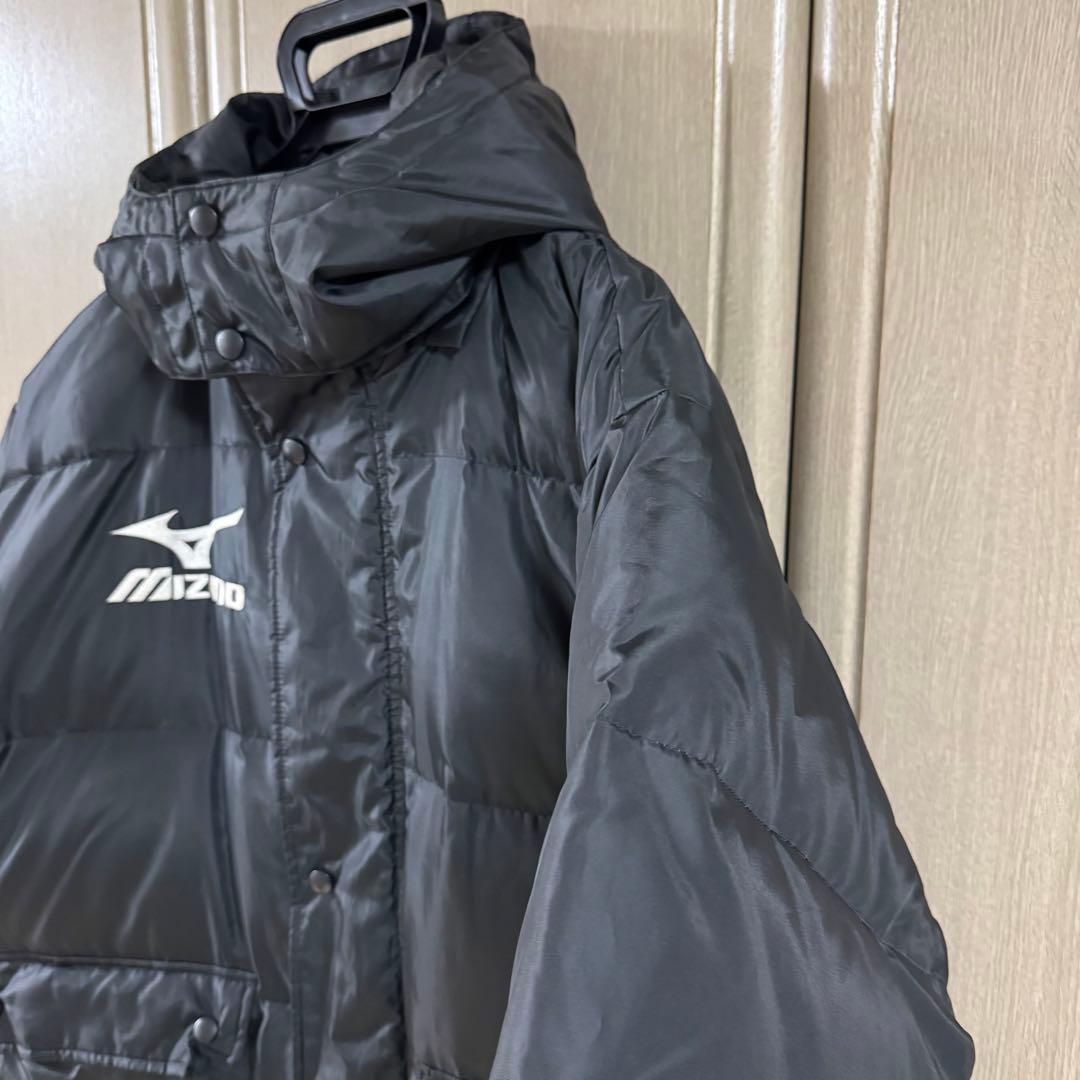 ミズノ ベンチコート Mサイズ/ブラック/ダウンコート/刺繍ロゴ