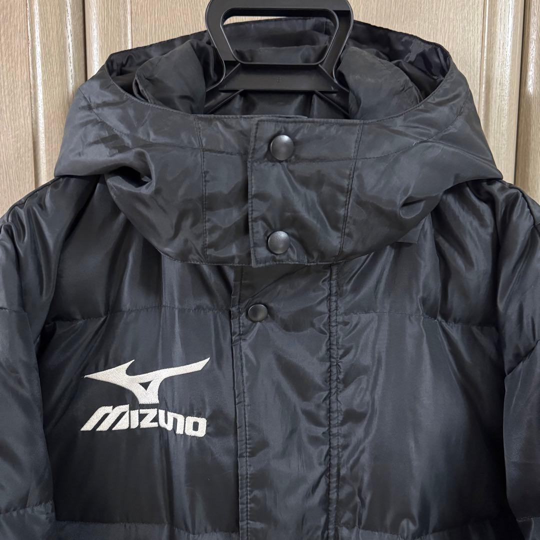 ミズノ ベンチコート Mサイズ/ブラック/ダウンコート/刺繍ロゴ