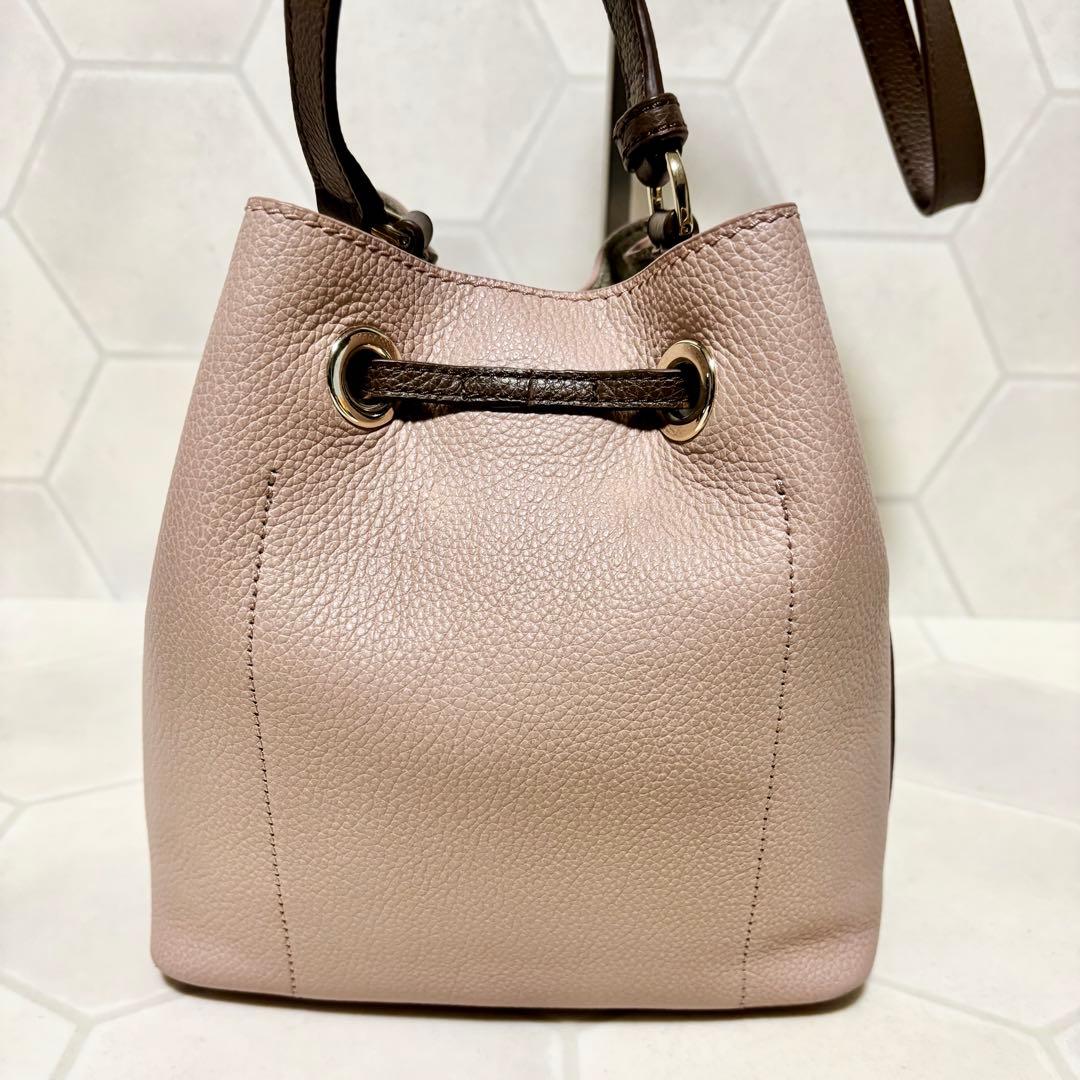 フルラ コスタンザ バケット ハンドバッグ バイカラー レザー　未使用級