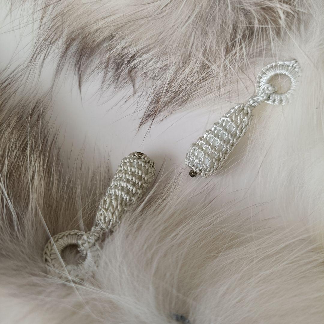 美品　SAGA FOX ファーショール グレー系