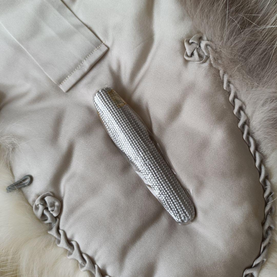 美品　SAGA FOX ファーショール グレー系