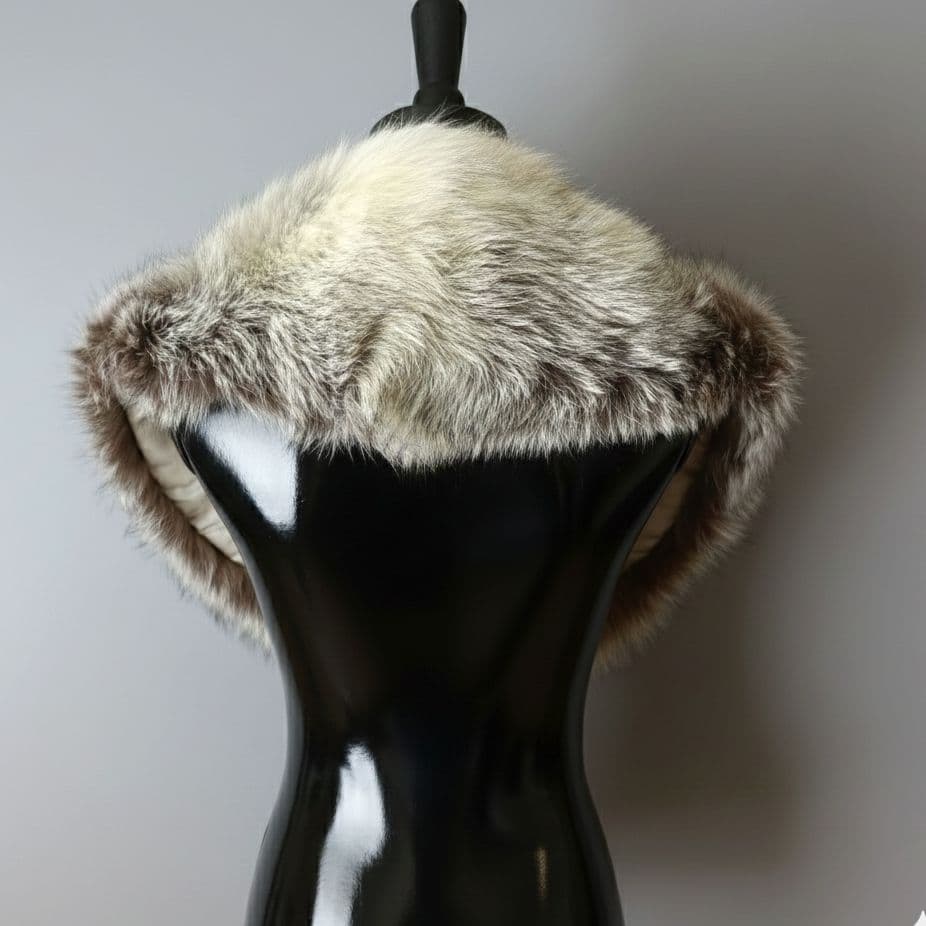 美品　SAGA FOX ファーショール グレー系