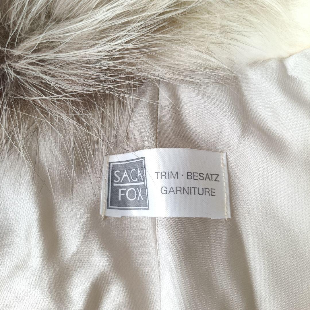 美品　SAGA FOX ファーショール グレー系
