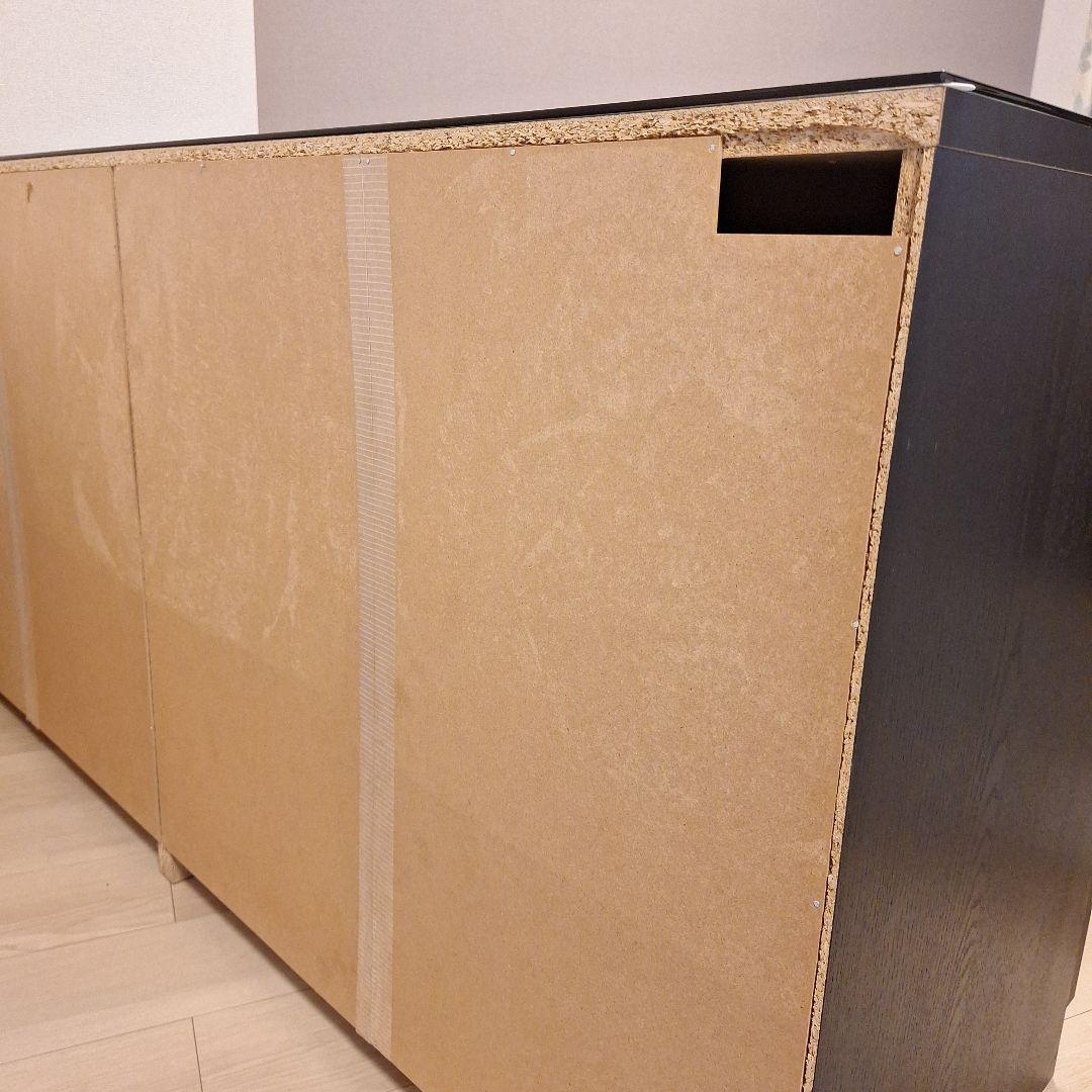 ダークブラウン 木製チェスト 6引き出し IKEA