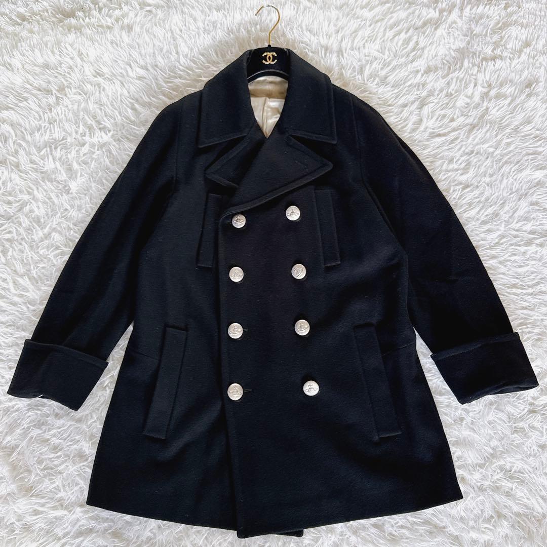 【Vivienne Westwood】ピーコート 銀オーブボタン 黒 48サイズ