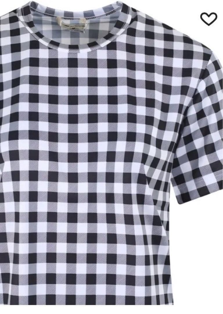 25FW COMME des GARÇONS ギンガムチェック柄Tシャツ S新品
