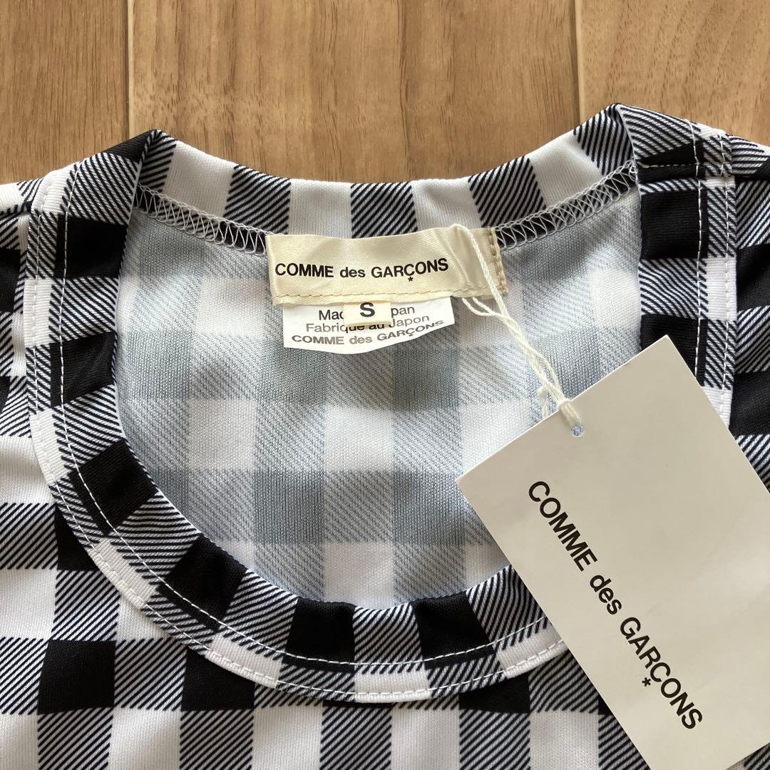 25FW COMME des GARÇONS ギンガムチェック柄Tシャツ S新品