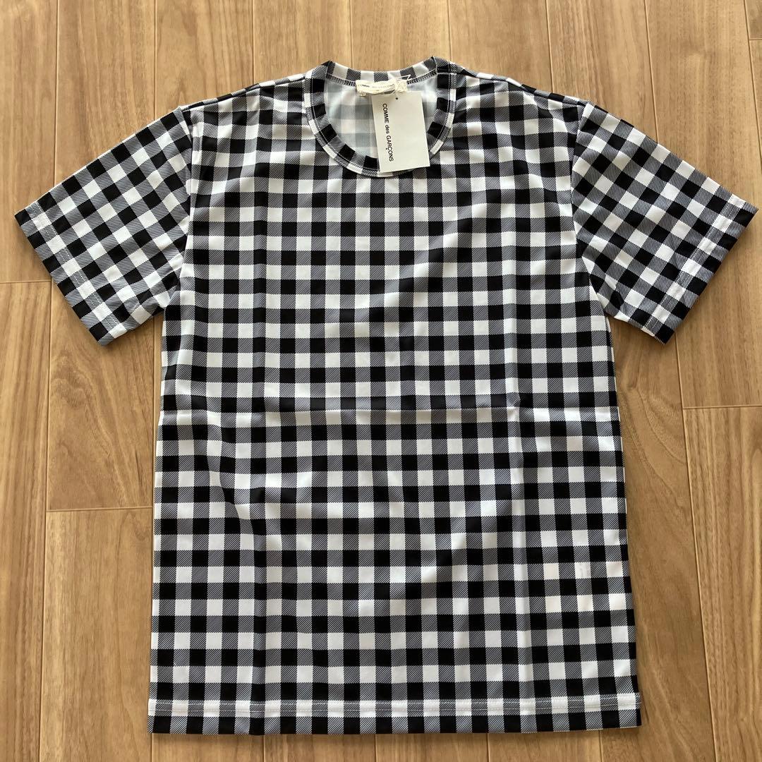 25FW COMME des GARÇONS ギンガムチェック柄Tシャツ S新品