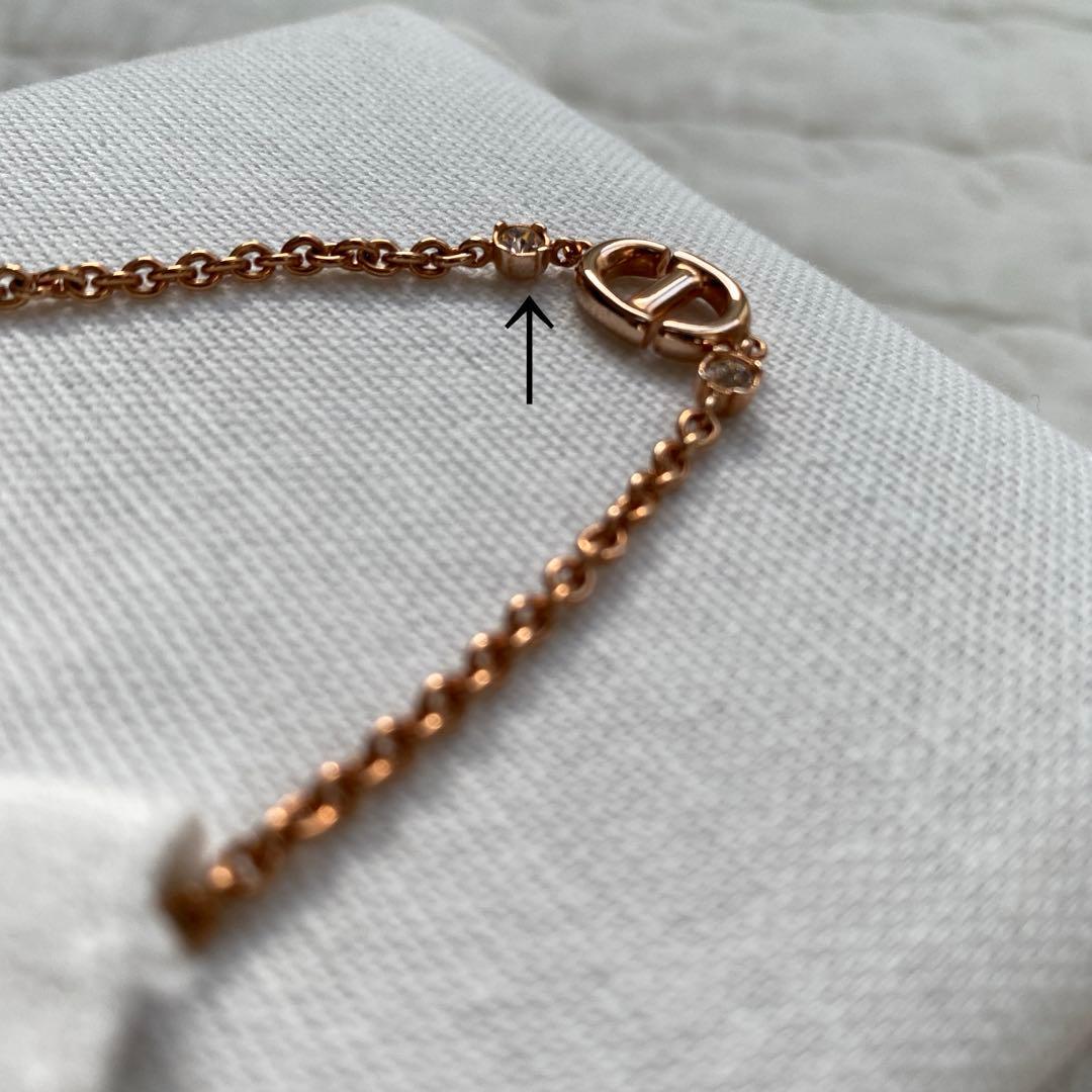 【ディオール】DIOR ホリデー限定　ネックレス NAVY ピンクゴールド