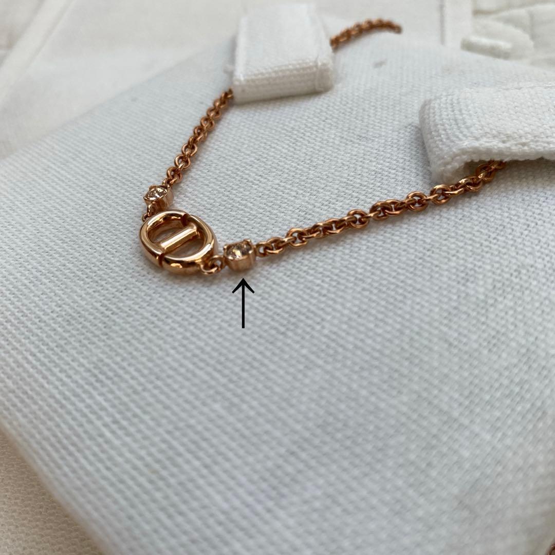 【ディオール】DIOR ホリデー限定　ネックレス NAVY ピンクゴールド