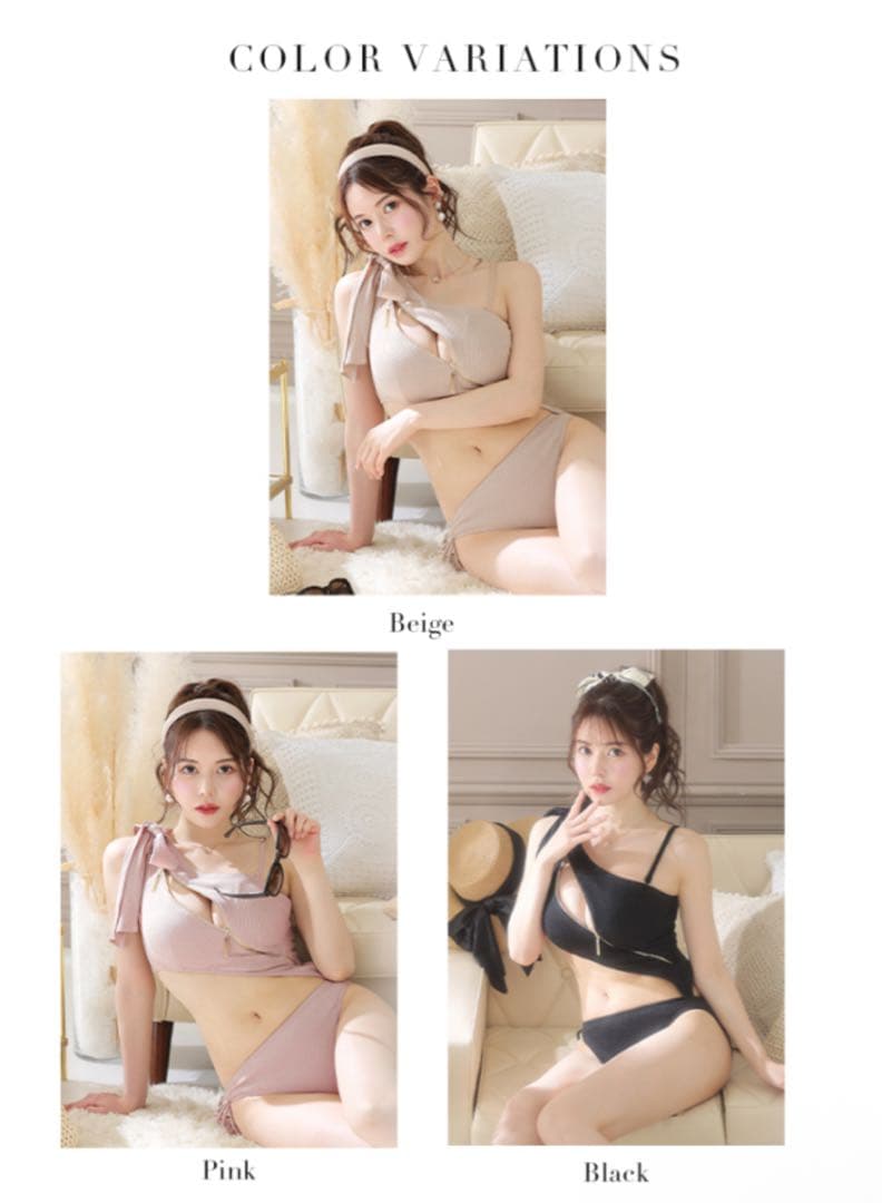 値下げ♡ローブドフルール Waffle weave zip swim wear