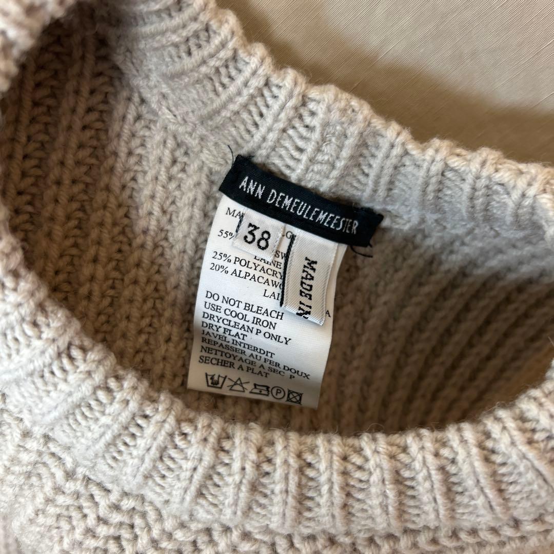 ANN DEMEULEMEESTER ニット ポンチョ アシンメトリー 38