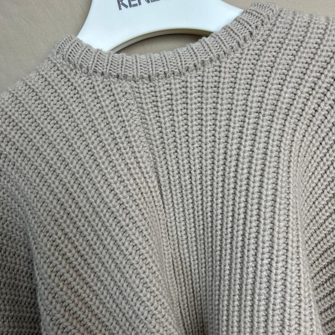 ANN DEMEULEMEESTER ニット ポンチョ アシンメトリー 38