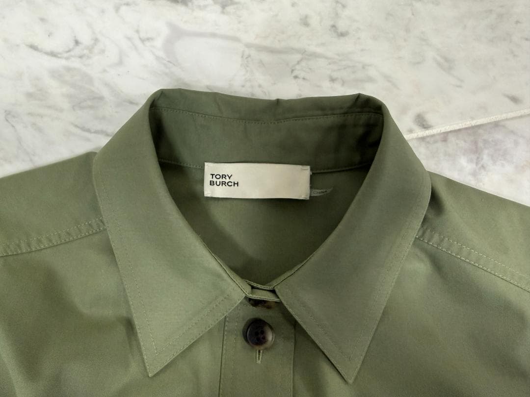 未使用★TORY BURCH ポプリンプリーツシャツドレス 2